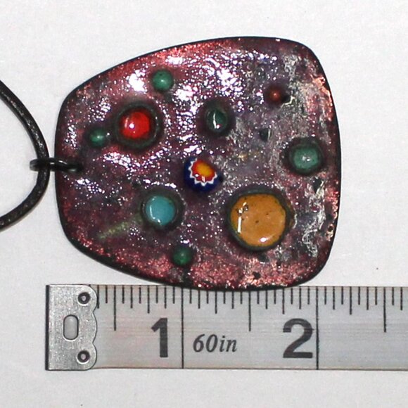 Lobster Clasp Pendant Necklace On Long Black Cord - Picture 6 of 9